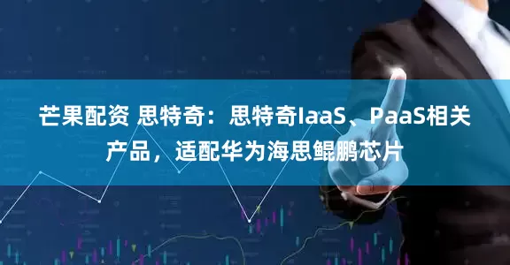 芒果配资 思特奇：思特奇IaaS、PaaS相关产品，适配华为海思鲲鹏芯片